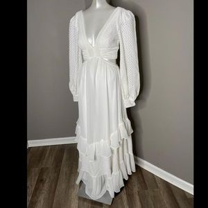 PatBO Tiered Maxi Dress size medium